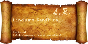 Lindwurm Renáta névjegykártya